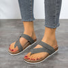 Flat Toe Ring Thick-soled Flip-flops Beach Shoes