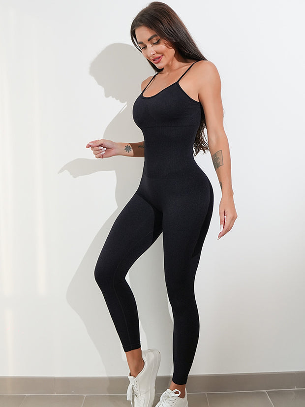 Womens Sexy Unitard One Piece Jumpsuit Spaghetti Strap Tummy Control Rompers Sleeveless Bodysuits Outfits