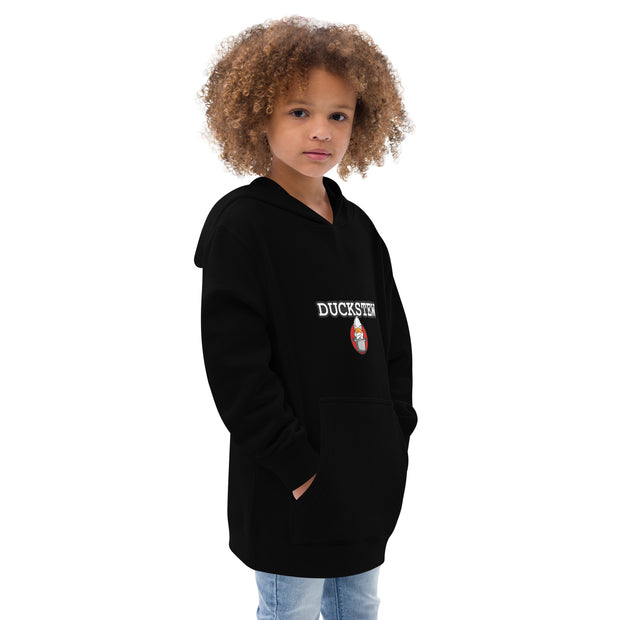 Kids fleece hoodie duckstew and logo