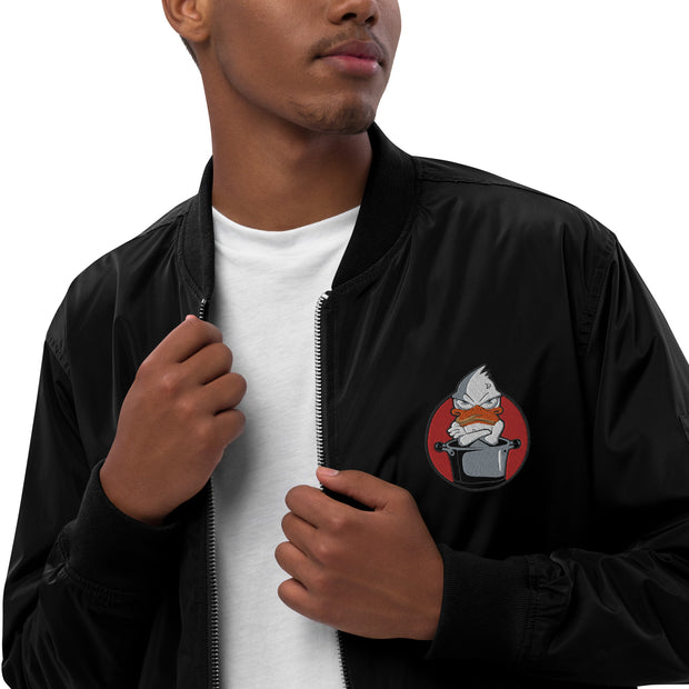 Premium recycled bomber jacket duckstew red