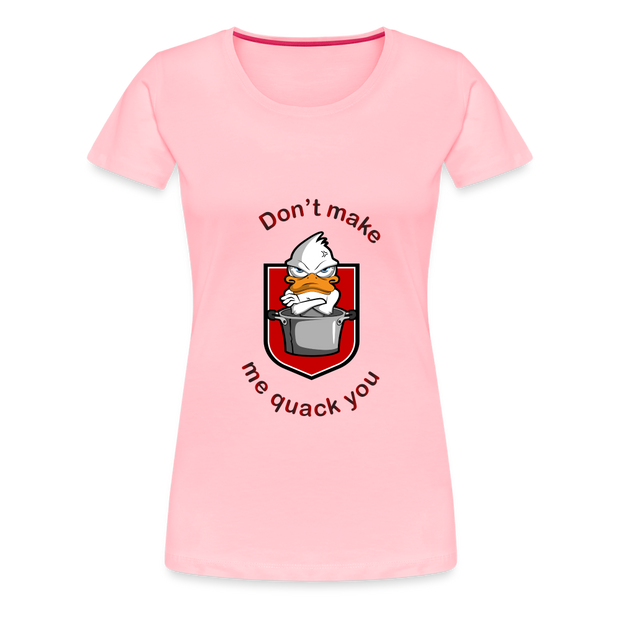 Women’s Premium T-Shirt Quack - pink