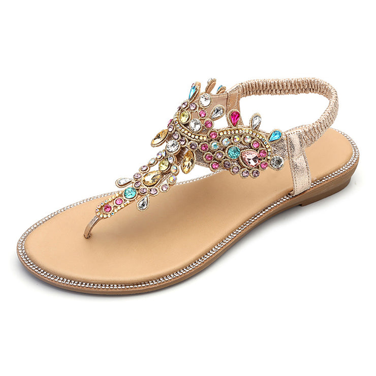 Sandals with colorful diamonds and sandals