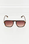 Tortoiseshell Square Polycarbonate Frame Sunglasses