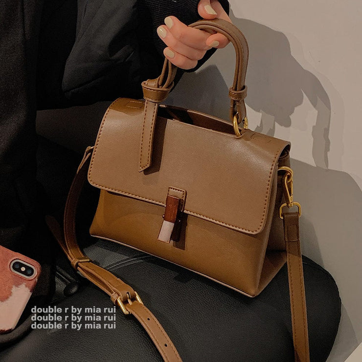 Texture bag mahogany retro women's bag shoulder bag messenger bag handbag bag